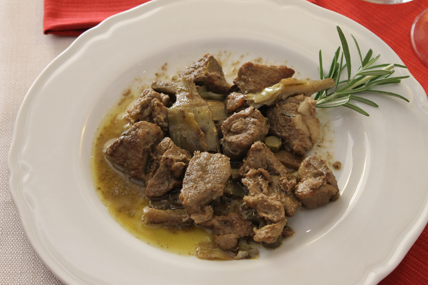 ristorante orvieto il cocco - agnello ai carciofi